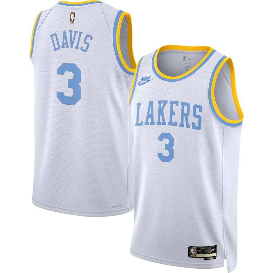 Men Los Angeles Lakers 3 Anthony Davis Nike White 2022-23 Swingman NBA Jersey